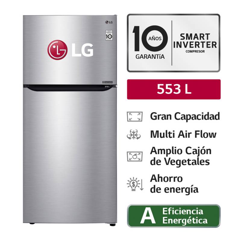 LG - Refrigeradora GT57BPSX 547L Gran Capacidad Top Mount Acero LG
