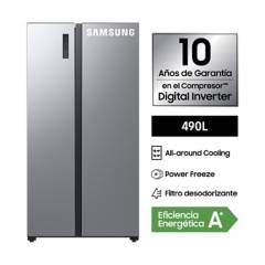Refrigeradora Samsung Side by Side Gris 490Lt RS52B3000M9