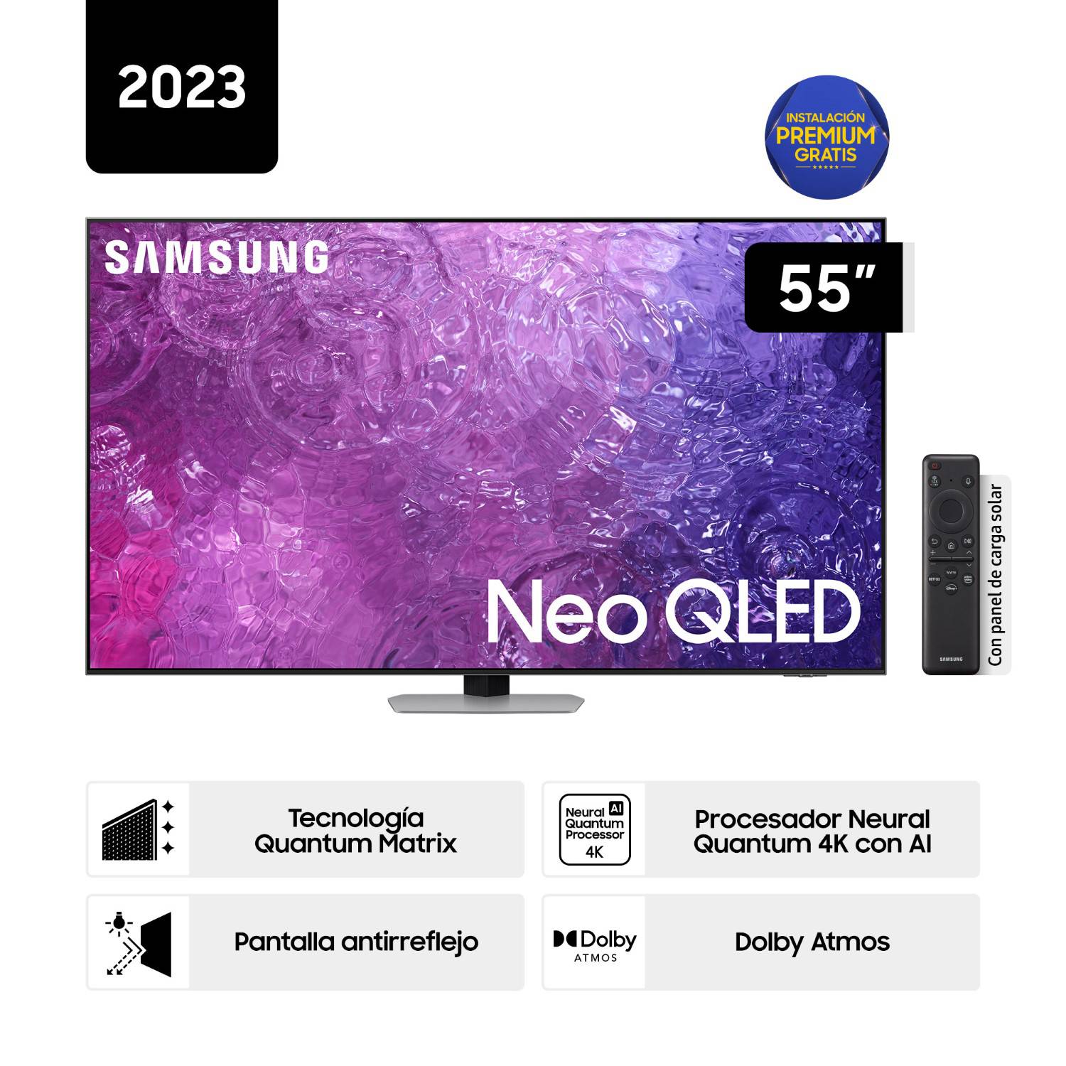 Televisor Samsung Smart Tv 55 Neo Qled 4k Mini Led Qn55qn90cagxpe SAMSUNG