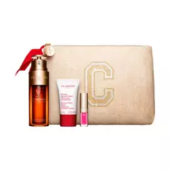 CLARINS - Set Holiday Double Serum 50ml + Beauty Flash Balm 15ml + Mini Lip Comfort Oil 04 + Neceser