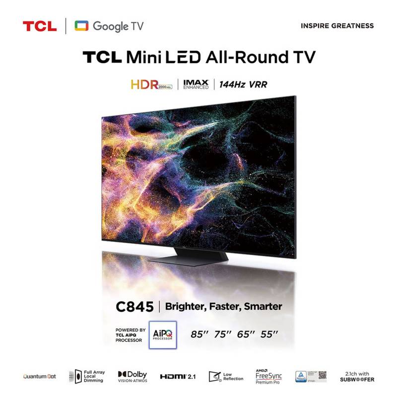 TCL 55C845 55 MiniLED VA: Especificaciones, características y precios