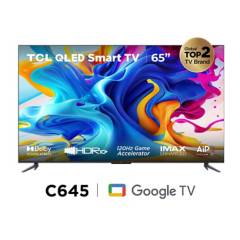 TCL - Televisor Tcl 65" Google Tv 65c645 Qled 4k Smart Tv