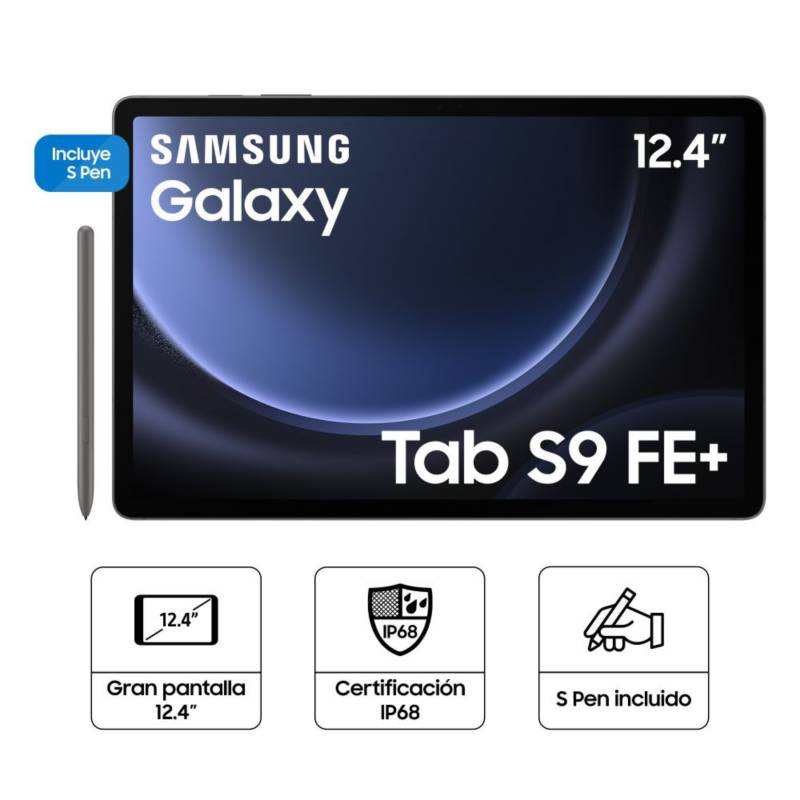 Samsung Galaxy Tab S9 FE+ WiFi 12.4 8/128GB Gris + Cargador 25W