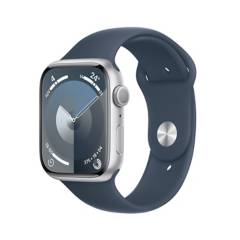 APPLE - Apple watch Series 9 Gps - Caja De Aluminio Plata 45 mm - Correa Deportiva Azul Tempestad - talla m/l