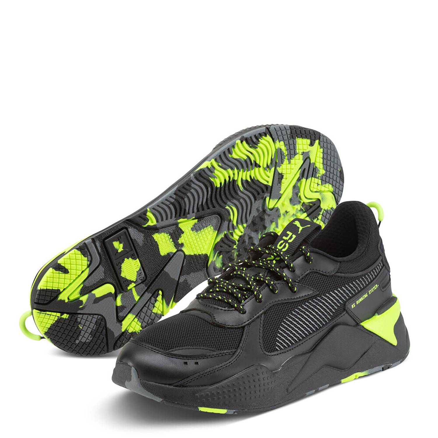 Puma noir discount et jaune fluo