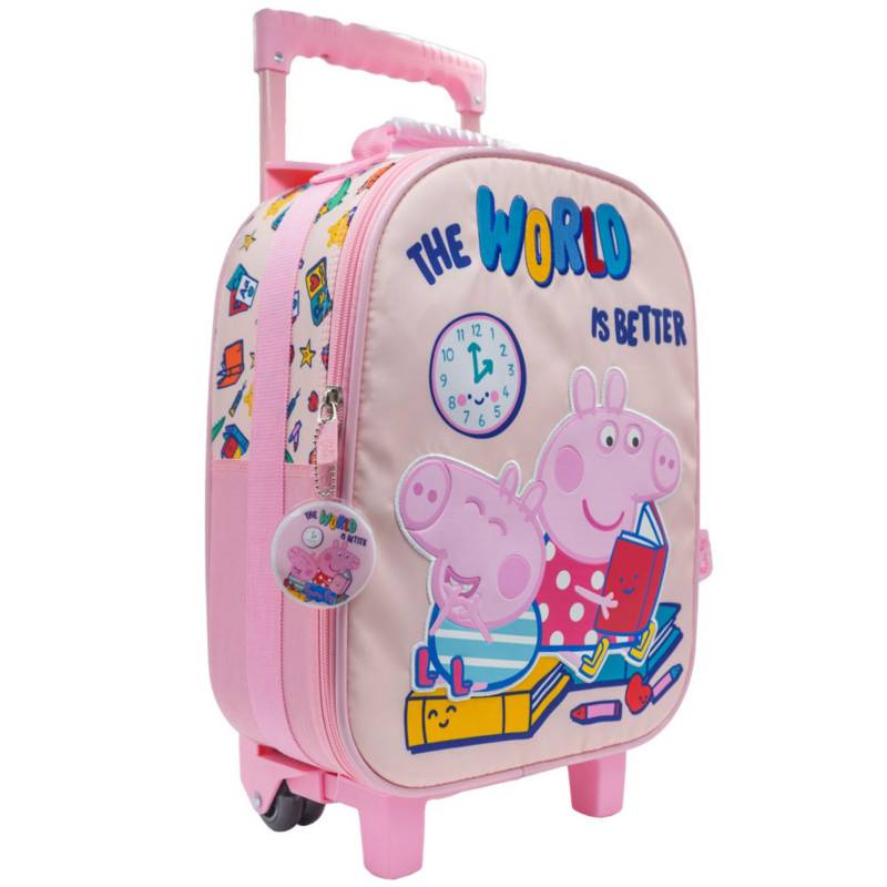 Peppa Pig Maleta Niña - Maleta Cabina Infantil Equipaje de Mano Trolley -  Maleta Niños con Ruedas Medidas 47x30x17 cm – Maleta Niña con Asa  Extensible y 2 Ruedas, Rosa : 