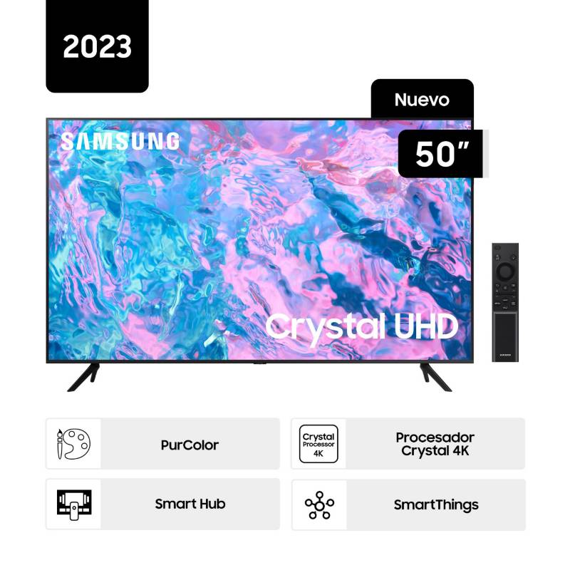 SAMSUNG - Televisor Samsung Smart Tv 50" Crystal Uhd 4k Un50cu7000gxpe (nuevo)