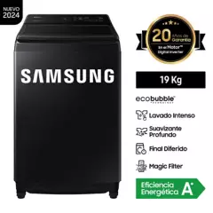 SAMSUNG - Lavadora Ecobubble Samsung 19kg  Negro