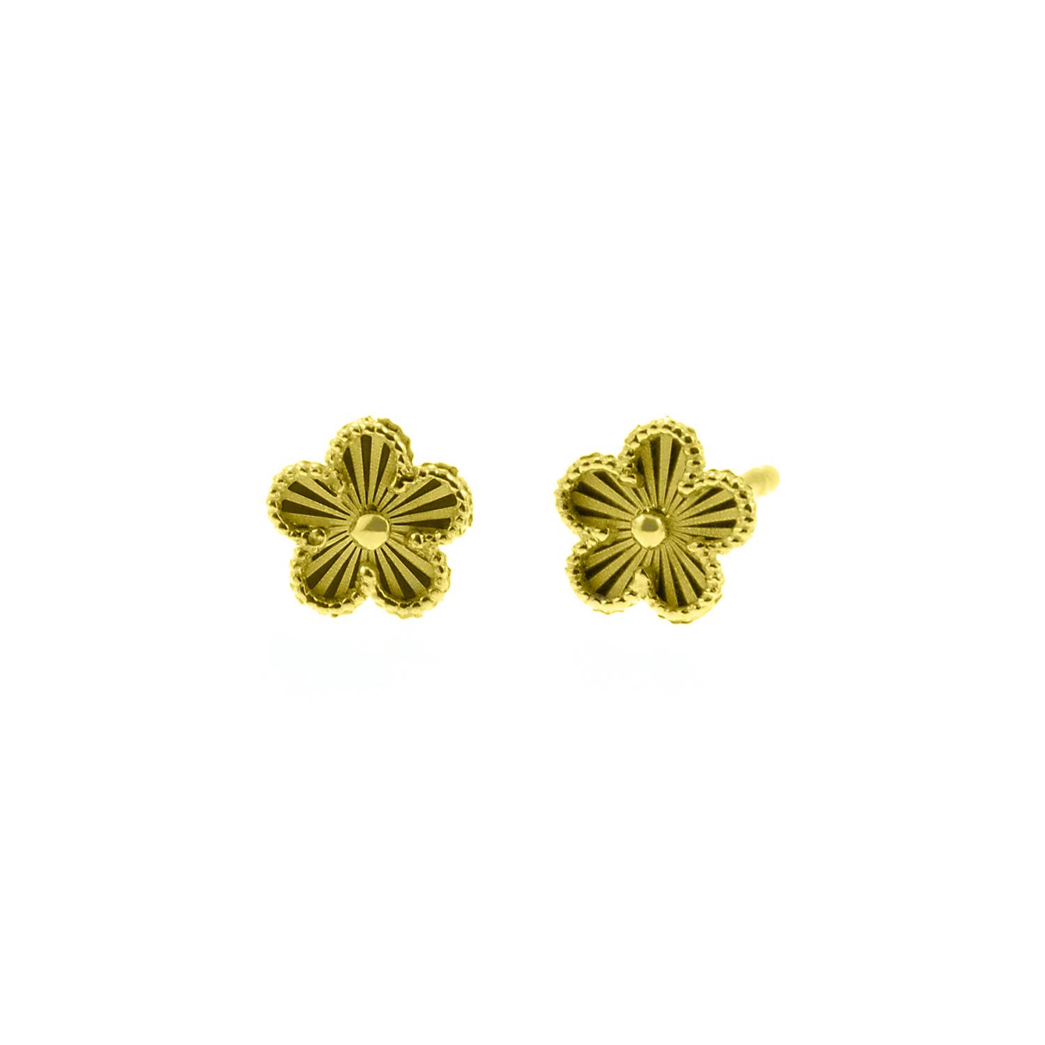 Aretes Flor De Abundancia Oro 18k BALIQ