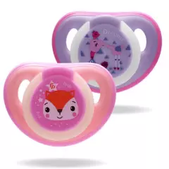 FISHER PRICE - Chupon Bebe x2und 6-18m First Moments Glow