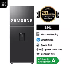 SAMSUNG - Refrigeradora Samsung Top Mount 384Lt RT38DG6730B1PE Negro
