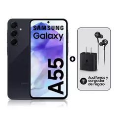 SAMSUNG - Galaxy A55 256gb Black+ta 25w+audif