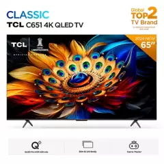 TCL - Televisor Tcl 65" Google Tv 65c651 Qled 4k Ultra Hd Smart Tv
