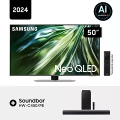 SAMSUNG - Televisor Samsung Neo Qled 50'' 4k Qn90d Tizen Os Smart Tv (2024)