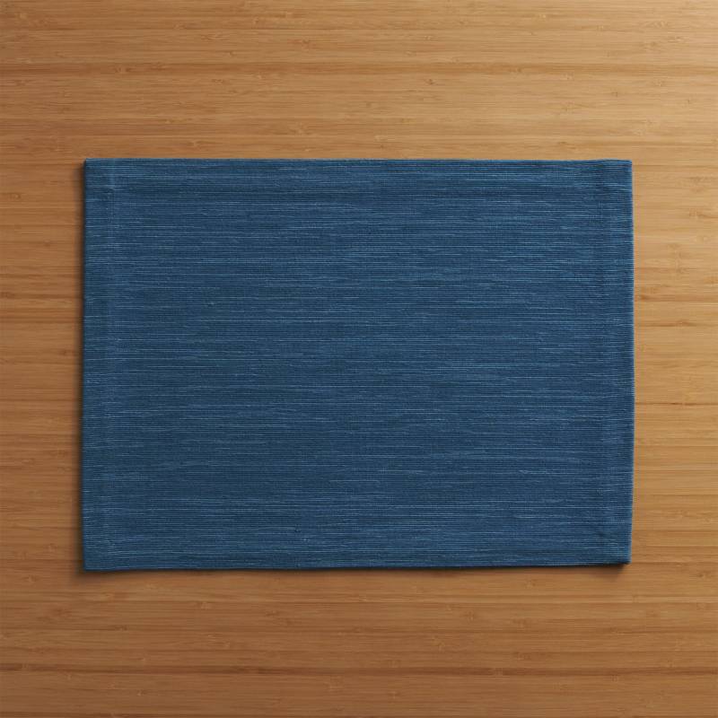 CRATE & BARREL - Individual de tela Glasscloth Azul 