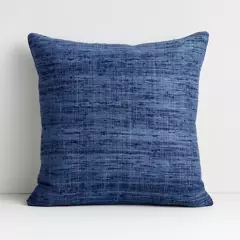 CRATE & BARREL - Funda de Cojín de Seda Blue Cotton Sari 51x51cm