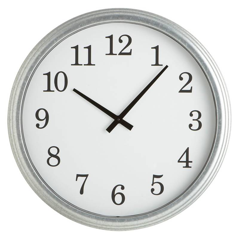 CRATE & BARREL - Reloj de Pared Galvanizado de 56cm