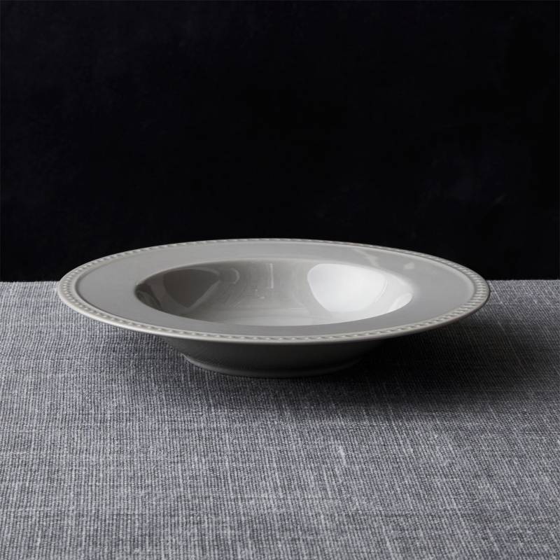 CRATE & BARREL - Bowl Bajo Staccato Gris