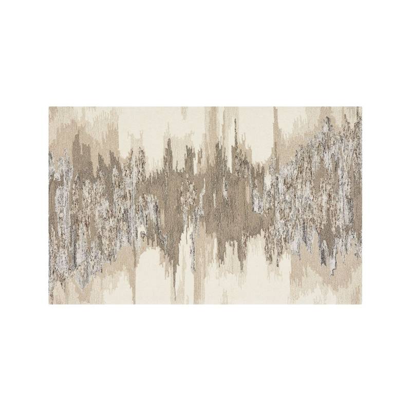 CRATE & BARREL - Alfombra Mezcla de Lana Abstracta Birch Neutral 152x244cm