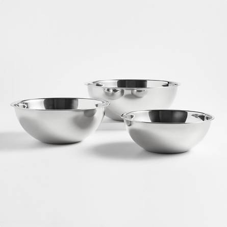 Set de 3 bowls acero inoxidable