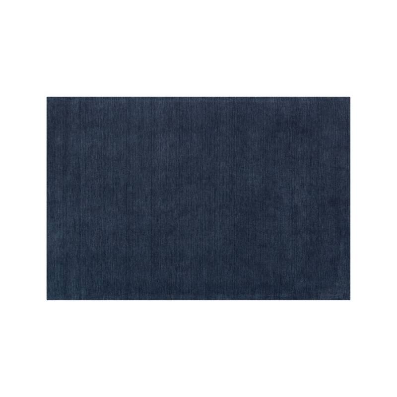 CRATE & BARREL - Alfombra de Lana Baxter Azul Índigo de 183 cm x 274 cm