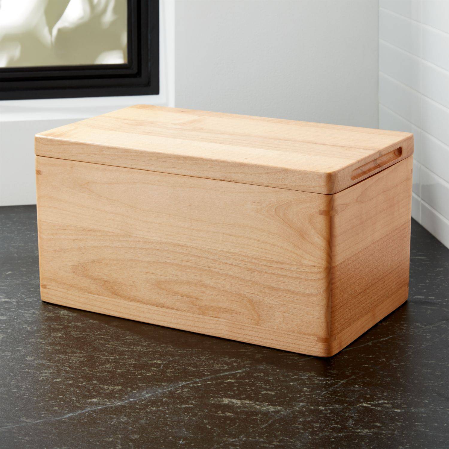 GET Enterprises BB-RECT-14-GA - Panera rústica de madera con cajón (14.75 x  12.75 pulgadas)