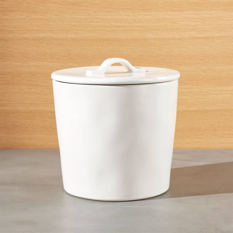 CRATE & BARREL - Canister Marin Blanco Chico