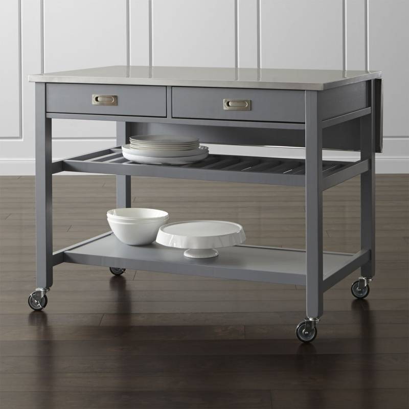 CRATE & BARREL Isla de Cocina Gris Sheridan - Falabella.com