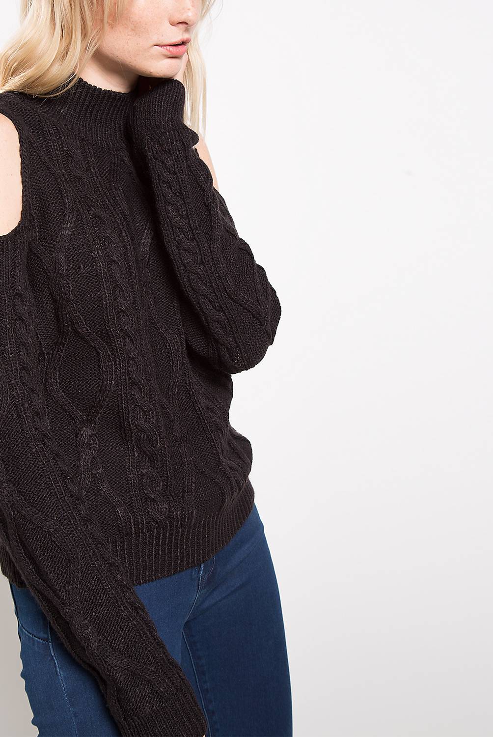 DENIMLAB - Sweater Trenza Off Shoulder