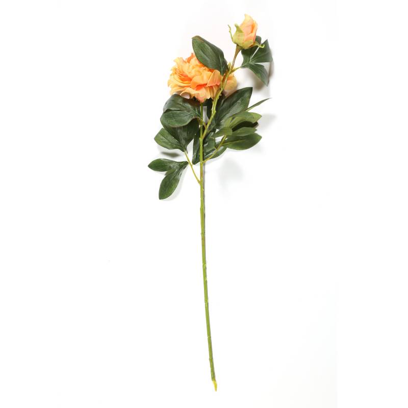 Flor x2 Peonias Naranja 68 cm MICA 