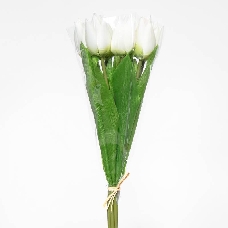 MICA - Ramo Tulipán 32 cm Blanco