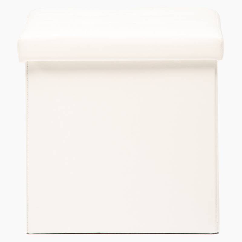 MICA - Puff Plegable Blanco 38 cm
