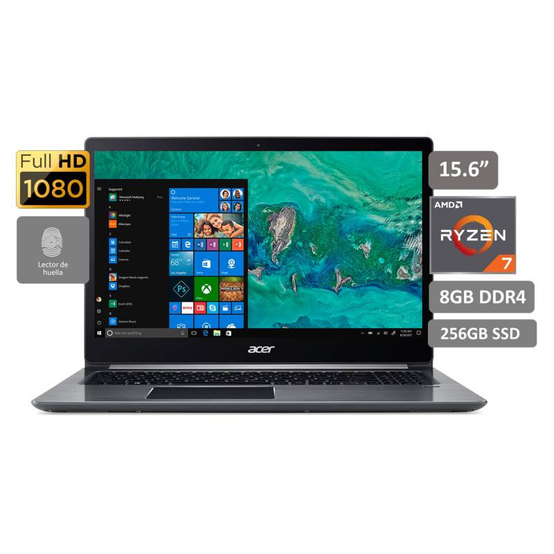 ACER - Laptop Swift3 15.6" Ryzen7-2700U 8GB RAM 256GB SSD -  Full HD