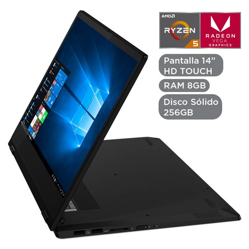 LENOVO - Laptop 2en1 IdeaPad C340 14"  Ryzen5 8GB RAM 256GB SSD - Pantalla Touch HD