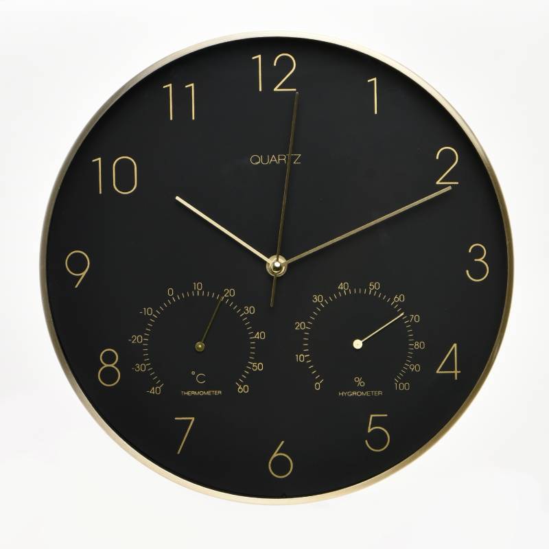 MICA - Reloj Dorado y Negro 31cm