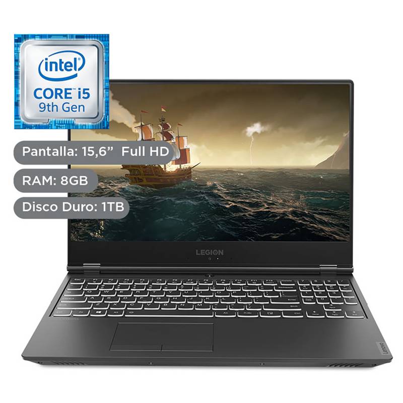 LENOVO - Laptop Gamer Legion Y540 15.6" Core i5 9vna Gen 8GB RAM 1TB+128GB SSD + 4GB Video Nvidia GTX 1650