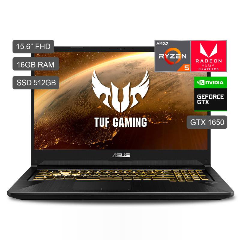 ASUS - Laptop Gamer ASUS TUF FX505 15.6" Ryzen 5 512GB SSD 16GB GTX1650 4GB
