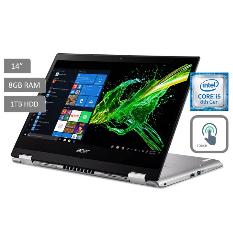 ACER - Laptop 2 En 1 Spin 3 SP314-52-52AK 14" Core i5 8GB 1TB 