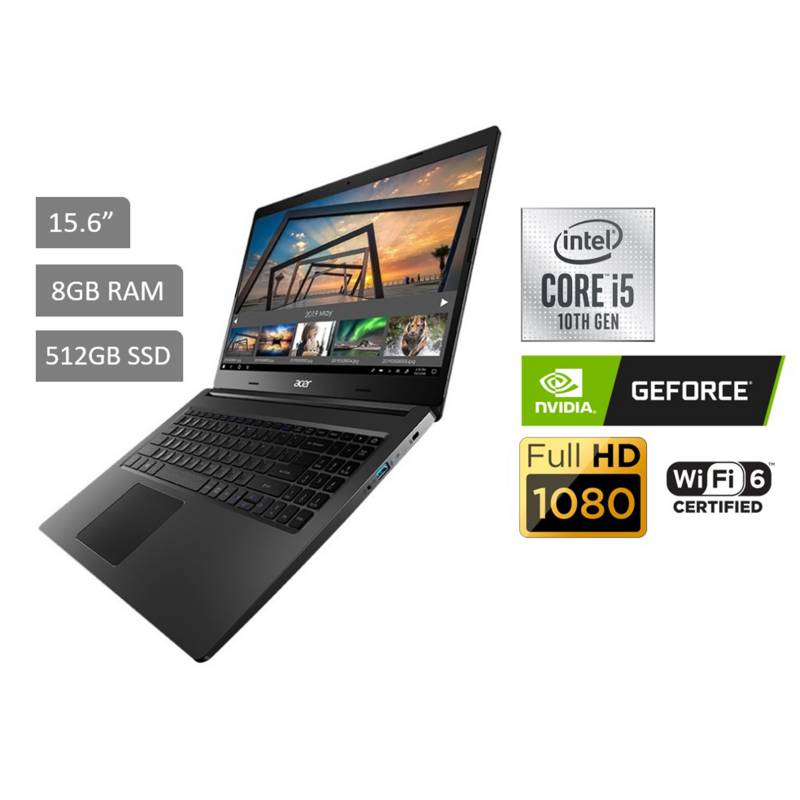 ACER - Laptop A515-54G-50T9 15,6"FHD Core I5(10Th) 8GB 512GB 2GB Nvidia 250MX Wifi 6