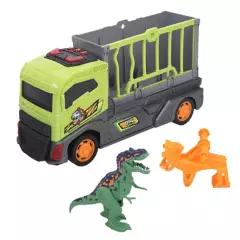 DINO VALLEY - Set de Juguetes Camión con Dinosaurio Luces Y Sonido