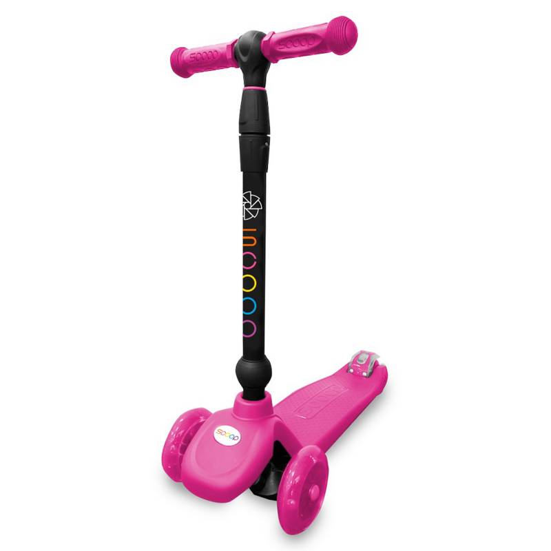 SCOOP - Scooter 3RM c/ Luces Ajustable Rosado
