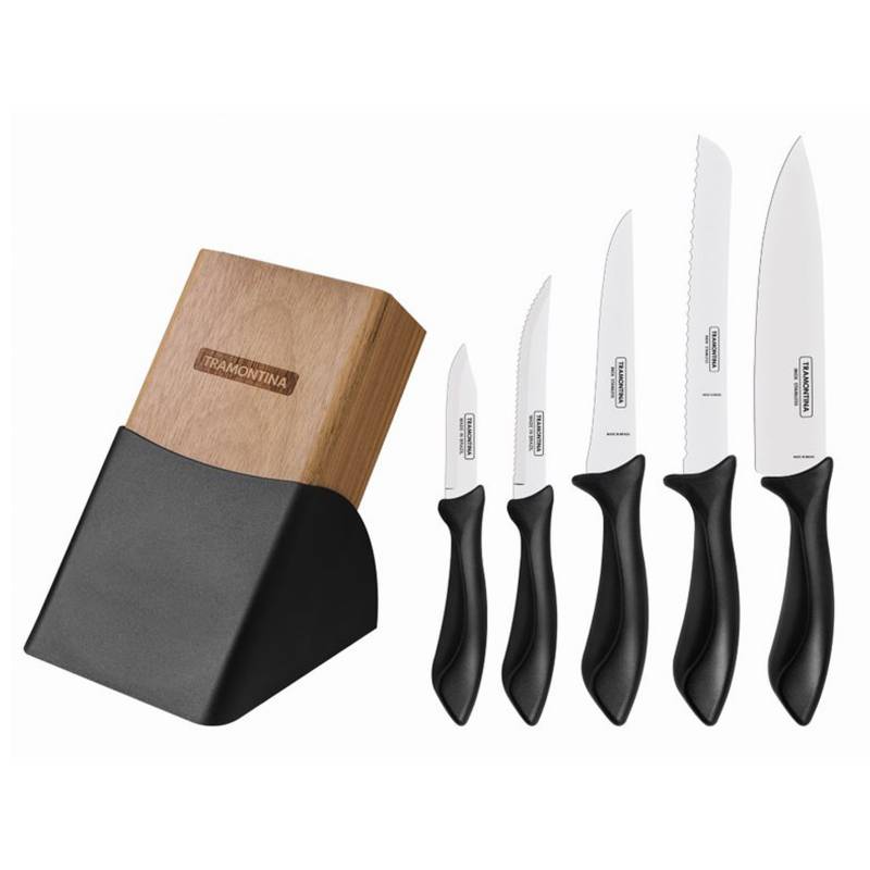 Juego de cuchillos con Portacuchillos (6 Piezas) - Cocina