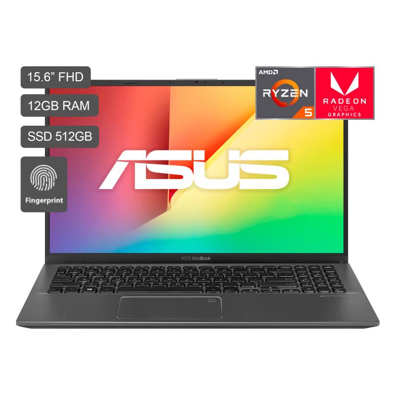 ASUS - Laptop VivoBook 15" X512DA R5-3500 512GB SSD 12GB RAM - Pantalla HD