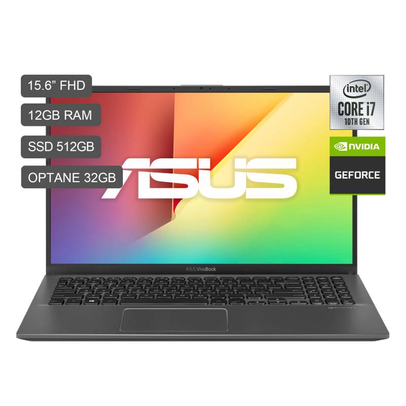 ASUS - Laptop VivoBook 15" X512JP Core i7-1065G7 512GB SSD 12GB RAM + OPT 2GB Video MX250
