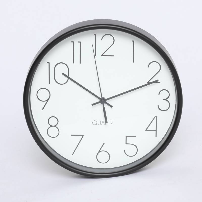 MICA - Reloj de Pared Negro 30x30cm