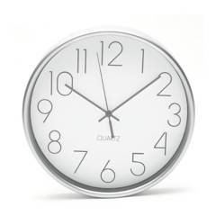 MICA - Reloj de Pared Plateado 30x30cm