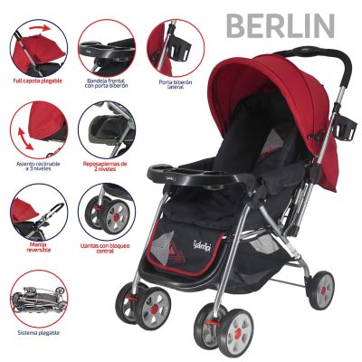 Coche Cuna para Bebé Berlín Rojo Yamp