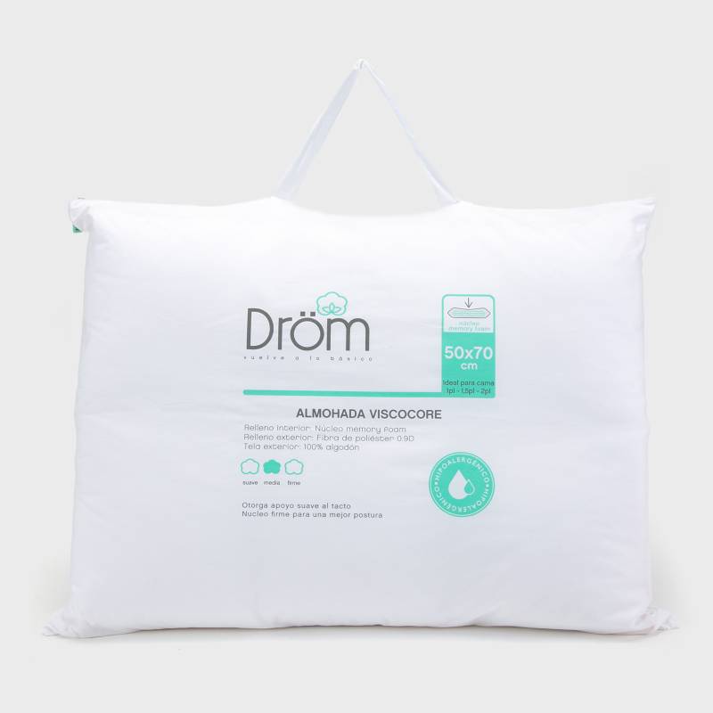 DROM - Almohada ViscoCore con Núcleo de Memory Foam 50x70cm