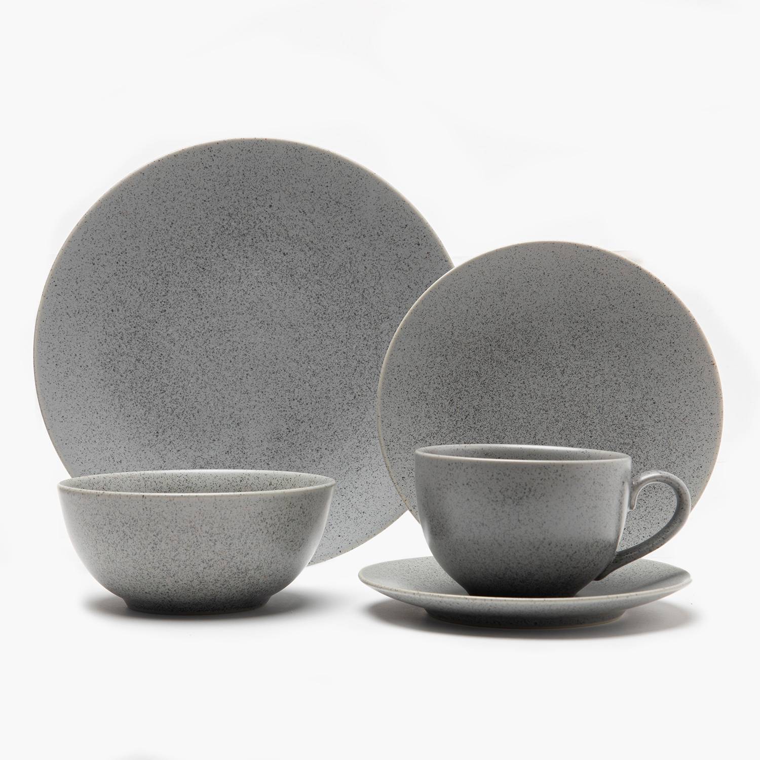vancasso Vajillas Completas Modernas serie Moda Juego de Vajilla de  Ceramica Colores (20 piezas gris, BELLA) : : Hogar y cocina