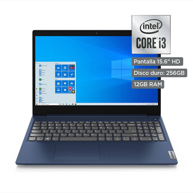 LENOVO - Laptop Lenovo Intel Core i3 12GB 256GB SSD Ideapad 3i 10° Gen 15.6''